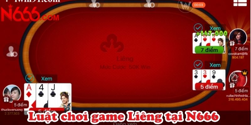 Luật chơi game Liêng tại N666