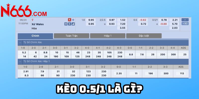 Kèo 0.5/1 là gì?